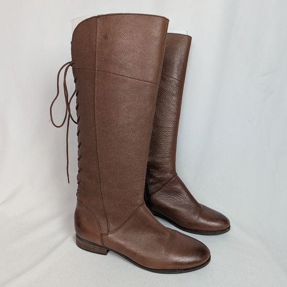 J. Jill Shoes - J. Jill Tall Lace Up Distressed Leather Boots